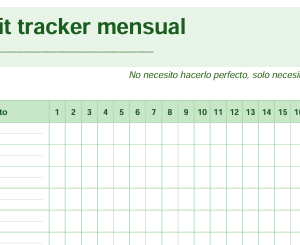 Habit tracker mensual