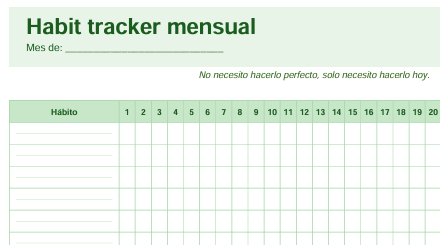 Habit tracker mensual