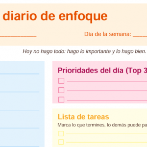 Planner diario de enfoque