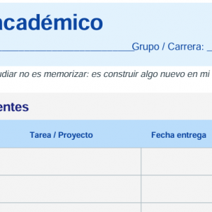 Planner académico